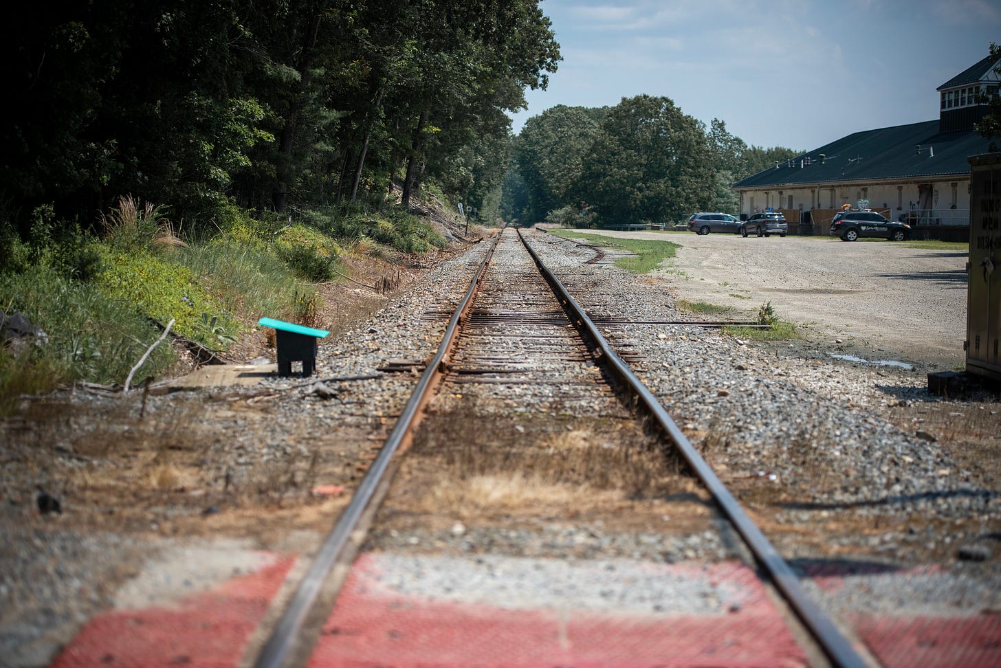The railroad tracks through Baltic as they appear today